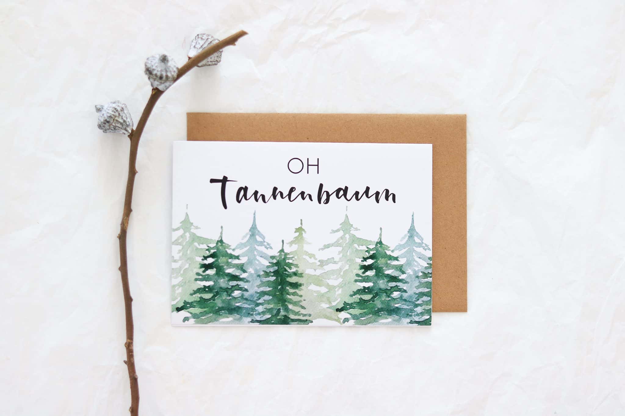 Weihnachtskarte_Tannenbaeume